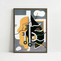 Keys (1928) by Fernand Léger – Art Print - Art print in dark wood frame