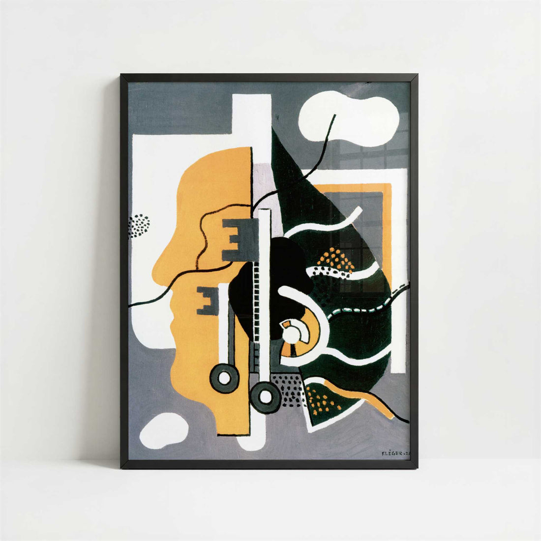 Keys (1928) by Fernand Léger – Art Print - Art print in black frame