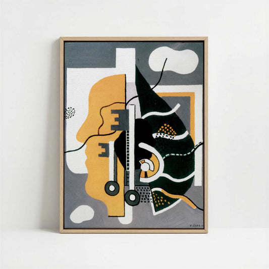 Framed Canvas - Framed canvas in oak color frame