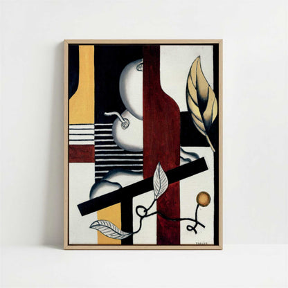 Framed Canvas - Framed canvas in oak color frame