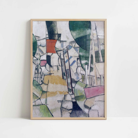 Level Crossing (1912) by Fernand Léger – Art Print - Art print in oak frame