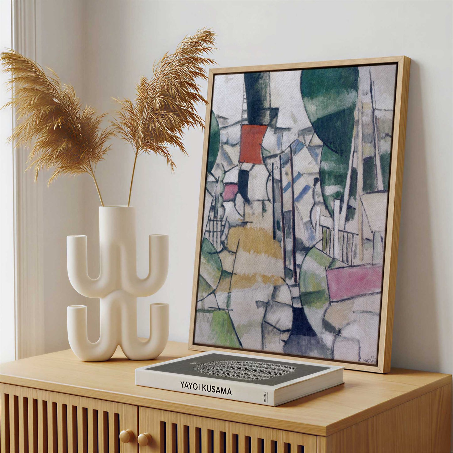 Framed Canvas - Framed canvas in a stylish interior setting