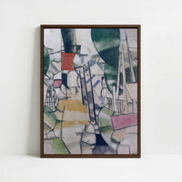 Framed Canvas - Framed canvas in dark wood color frame