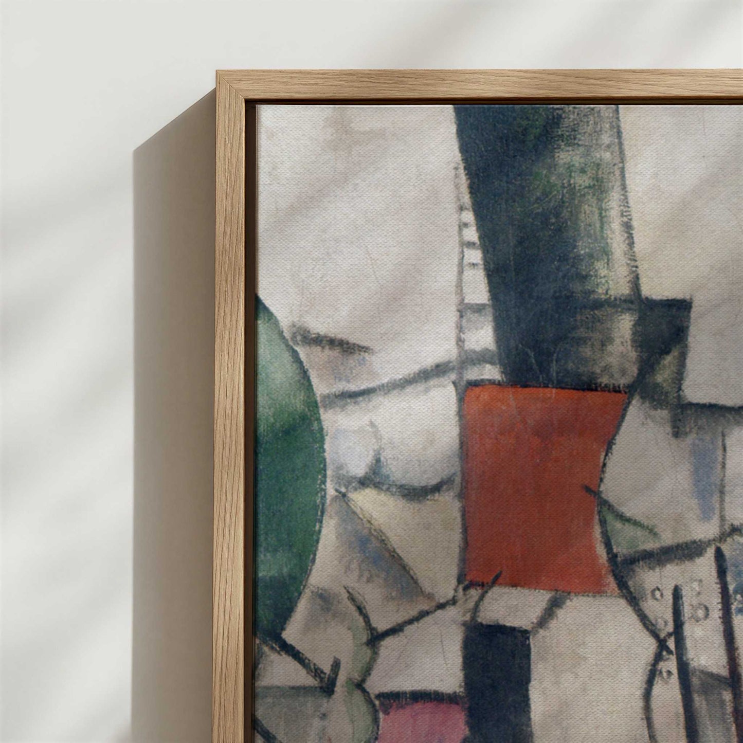 Framed Canvas - Close-up detail and texture of the framed canvas