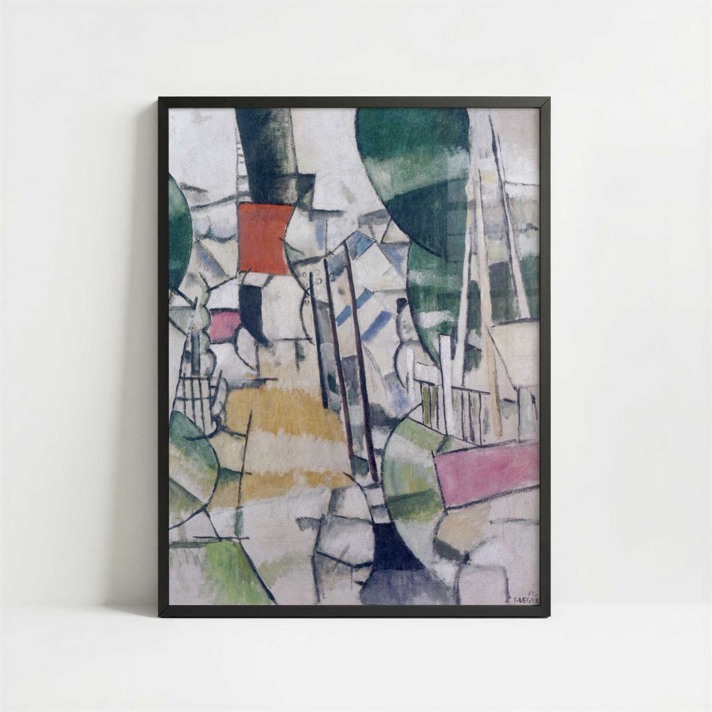 Level Crossing (1912) by Fernand Léger – Art Print - Art print in black frame