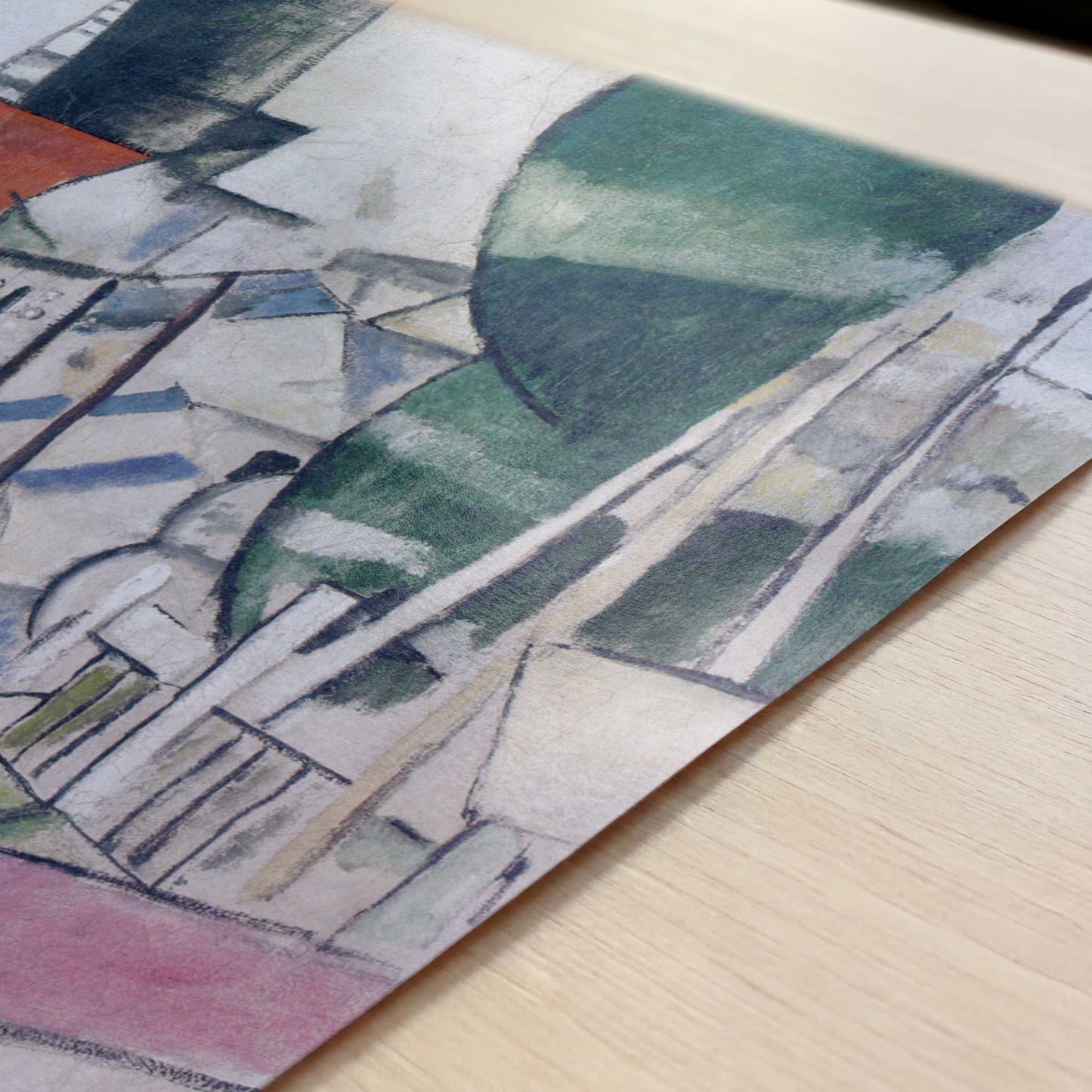 Level Crossing (1912) by Fernand Léger – Art Print - Close-up detail of the art print