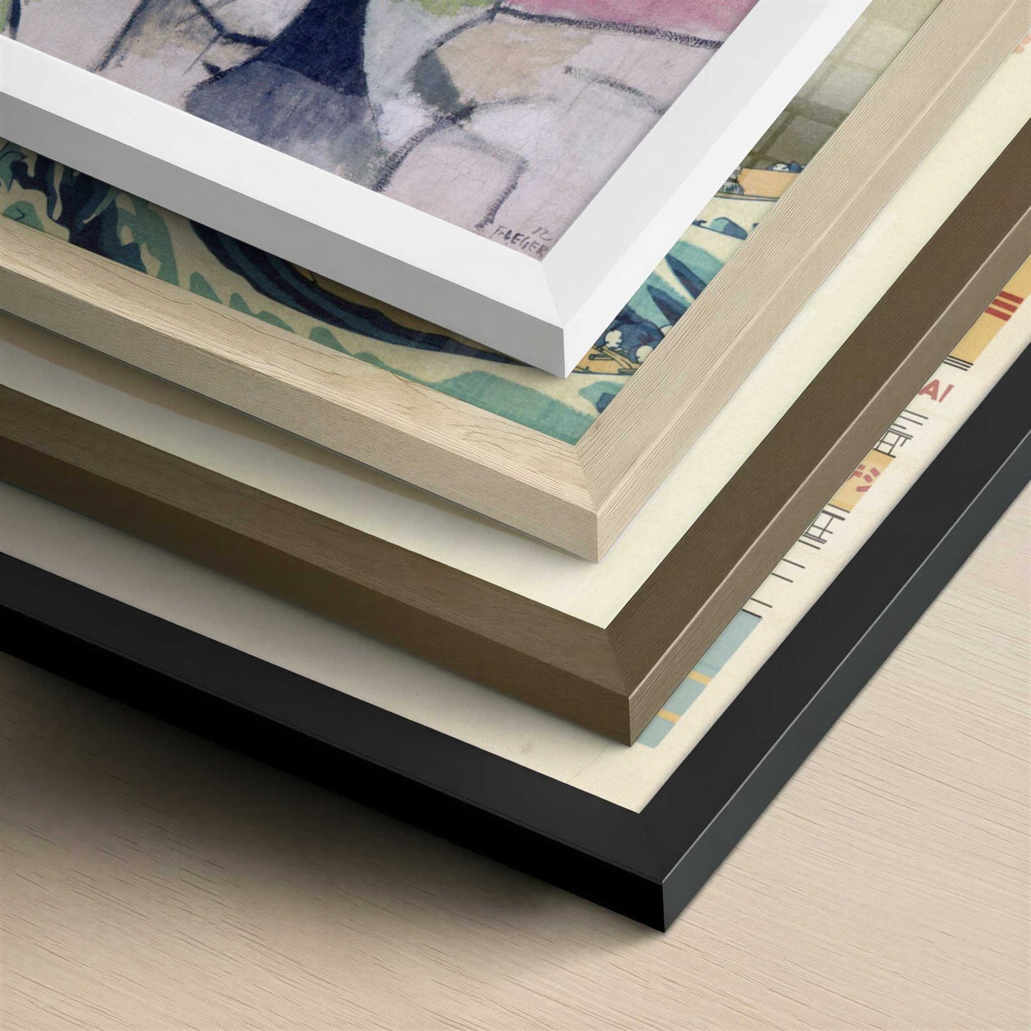 Level Crossing (1912) by Fernand Léger – Art Print - Close-up detail of the different frames