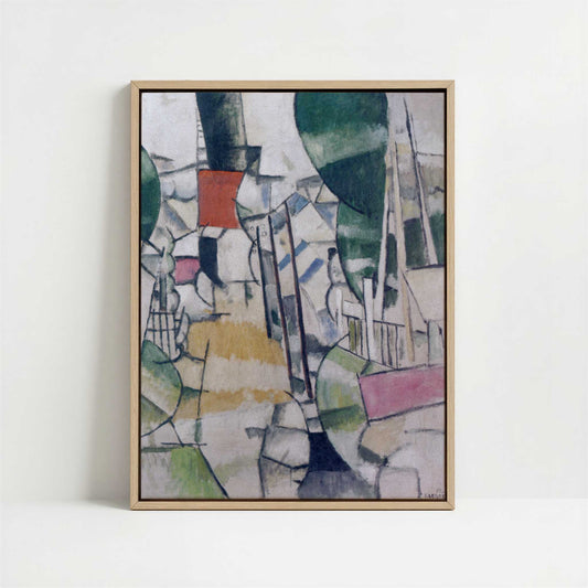 Framed Canvas - Framed canvas in oak color frame