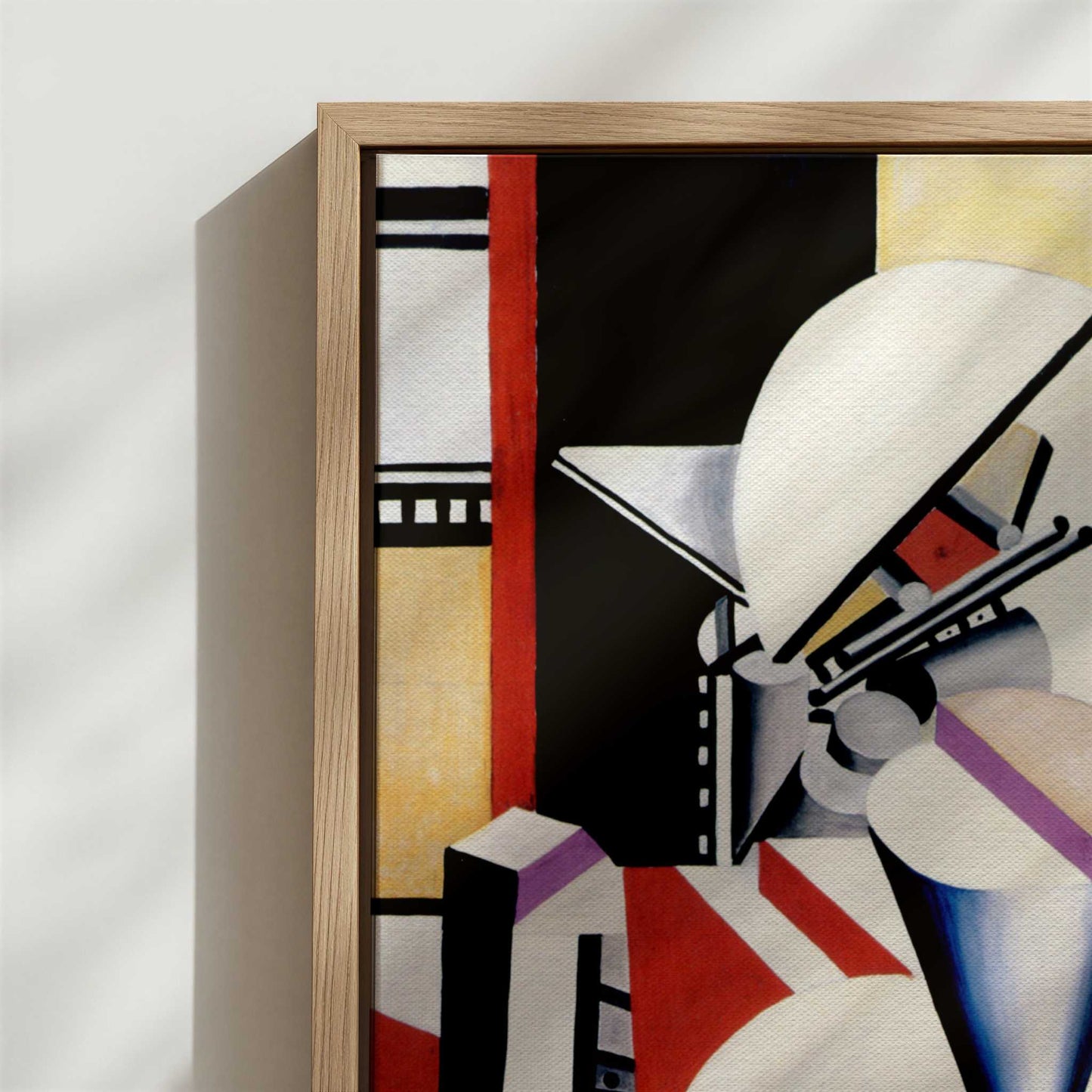 Framed Canvas - Close-up detail and texture of the framed canvas