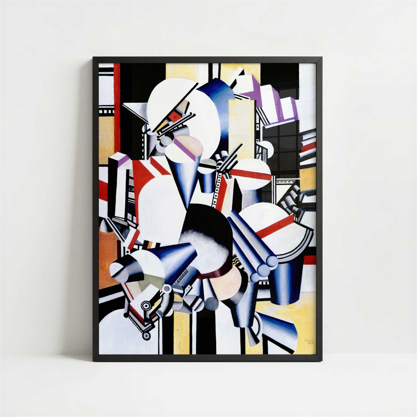 Mechanical Elements (1918-23) by Fernand Léger – Art Print - Art print in black frame