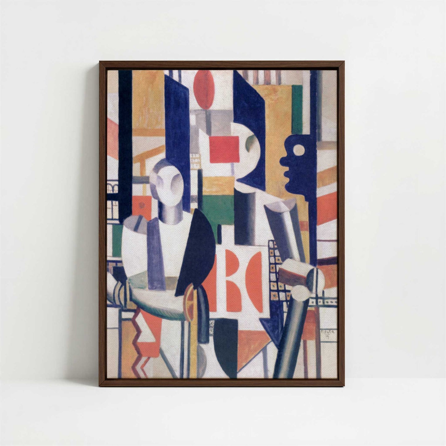 Framed Canvas - Framed canvas in dark wood color frame