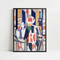 Men in a Town (1919) by Fernand Léger – Art Print - Art print in black frame