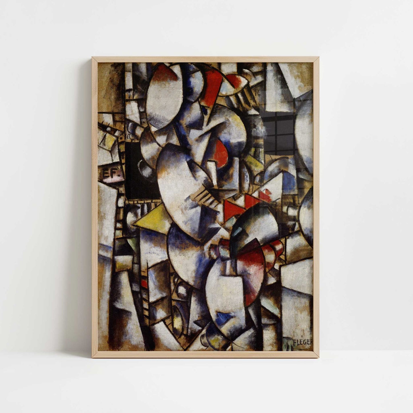 Nude Model in the Studio (1912-13) by Fernand Léger – Art Print - Art print in oak frame