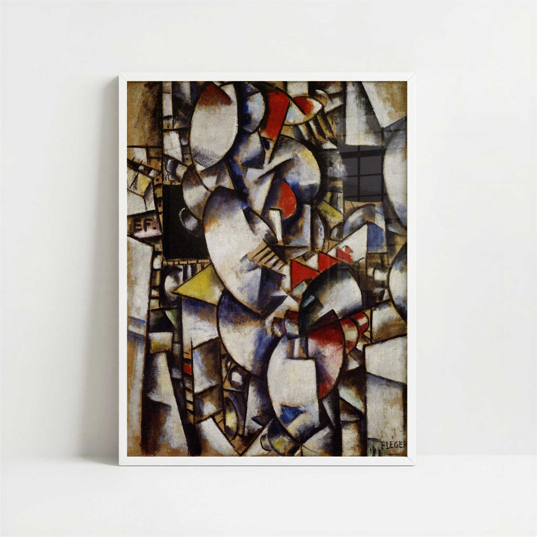 Nude Model in the Studio (1912-13) by Fernand Léger – Art Print - Art print in white frame