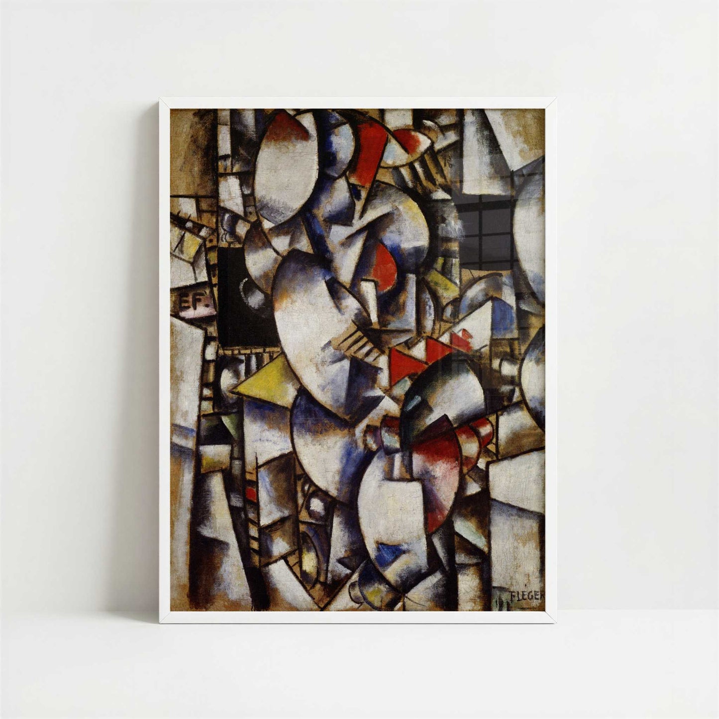 Nude Model in the Studio (1912-13) by Fernand Léger – Art Print - Art print in white frame