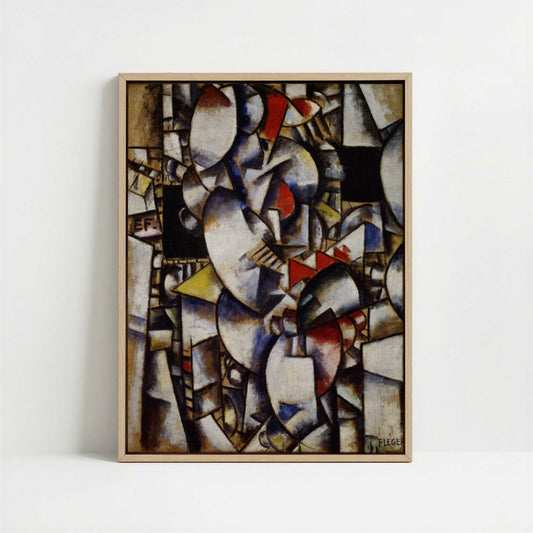 Framed Canvas - Framed canvas in oak color frame