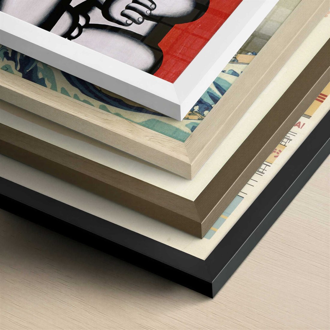 Nudes on Red Background (1923) by Fernand Léger – Art Print - Close-up detail of the different frames