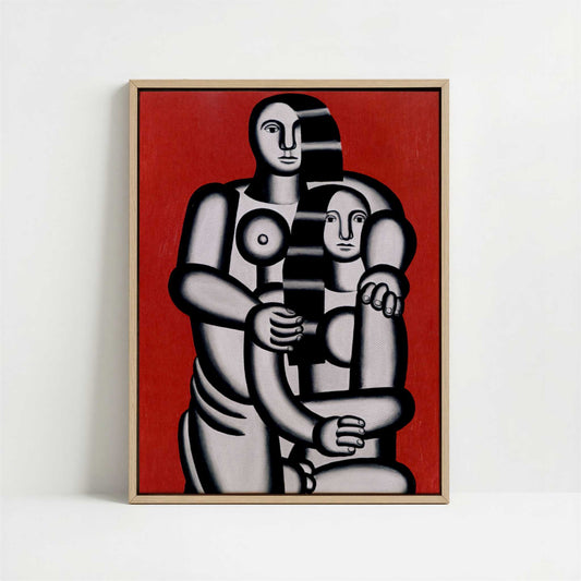 Framed Canvas - Framed canvas in oak color frame