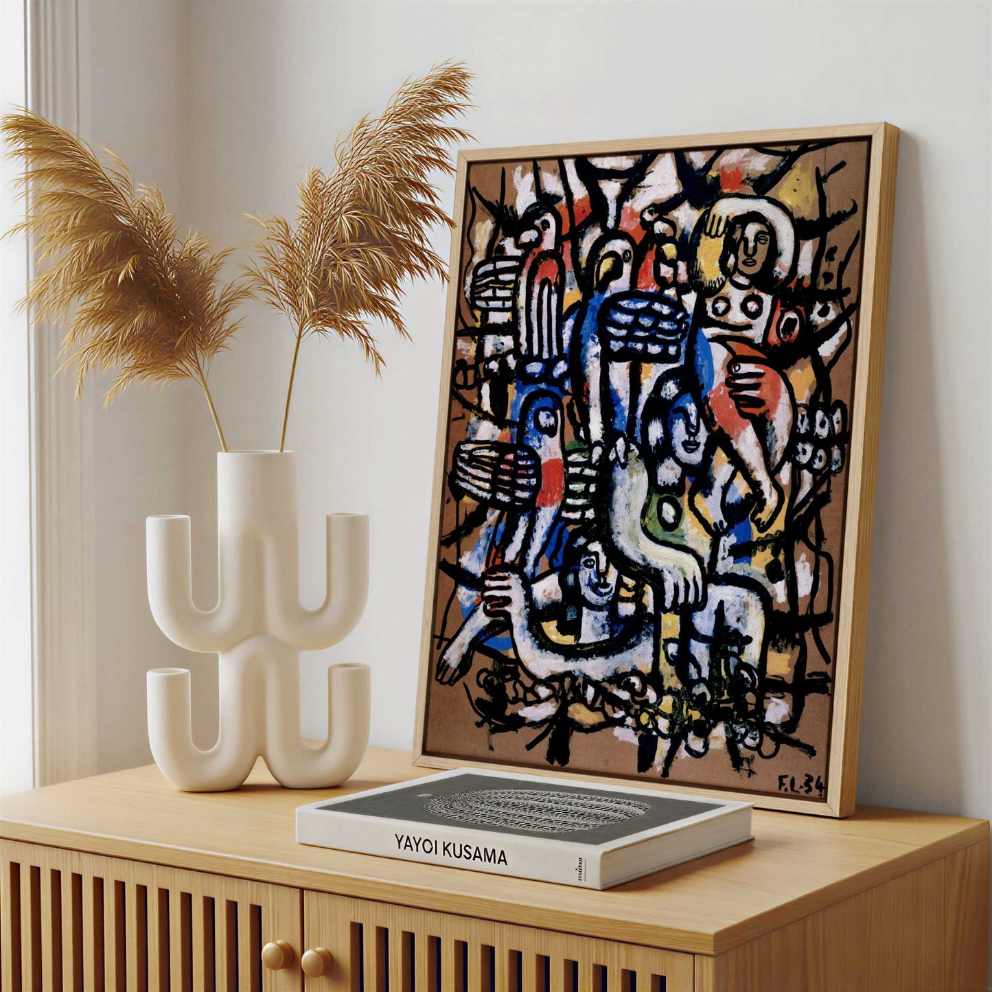 Framed Canvas - Framed canvas in a stylish interior setting