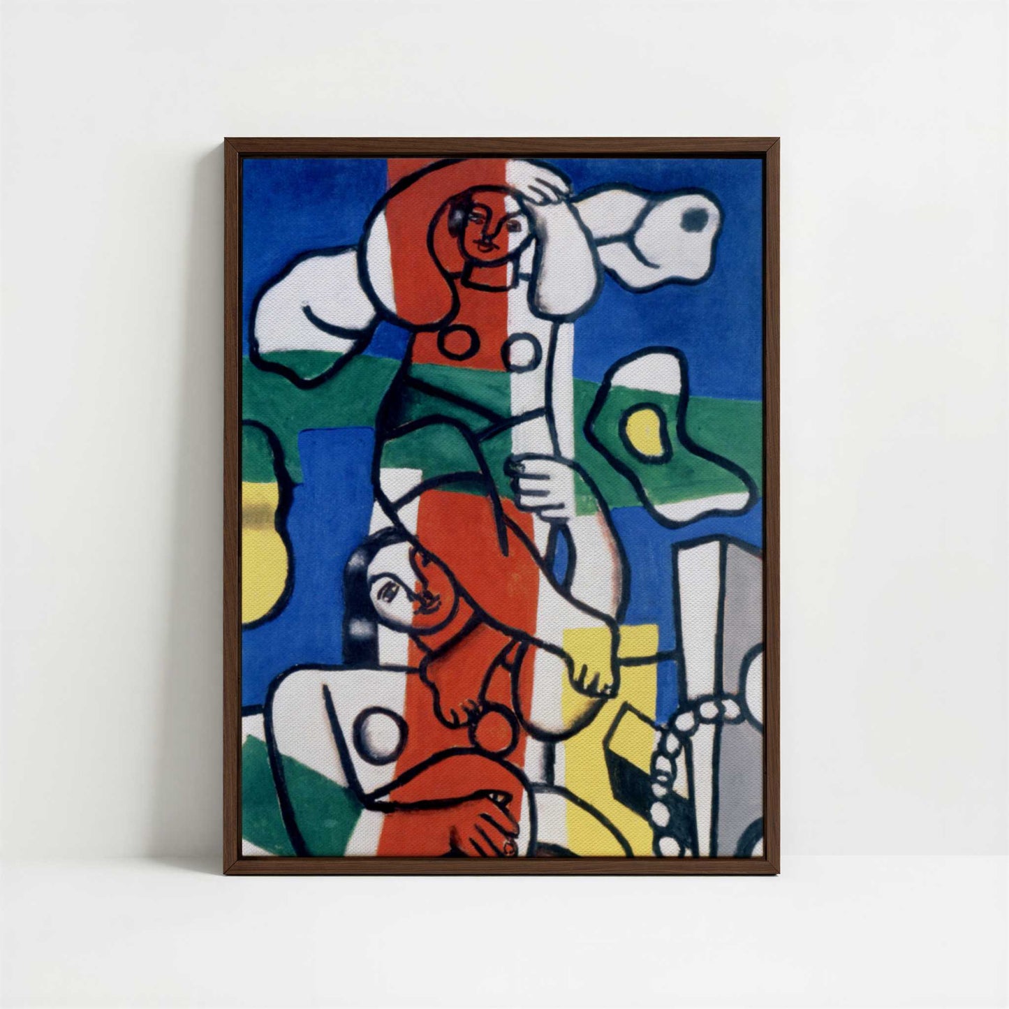 Framed Canvas - Framed canvas in dark wood color frame