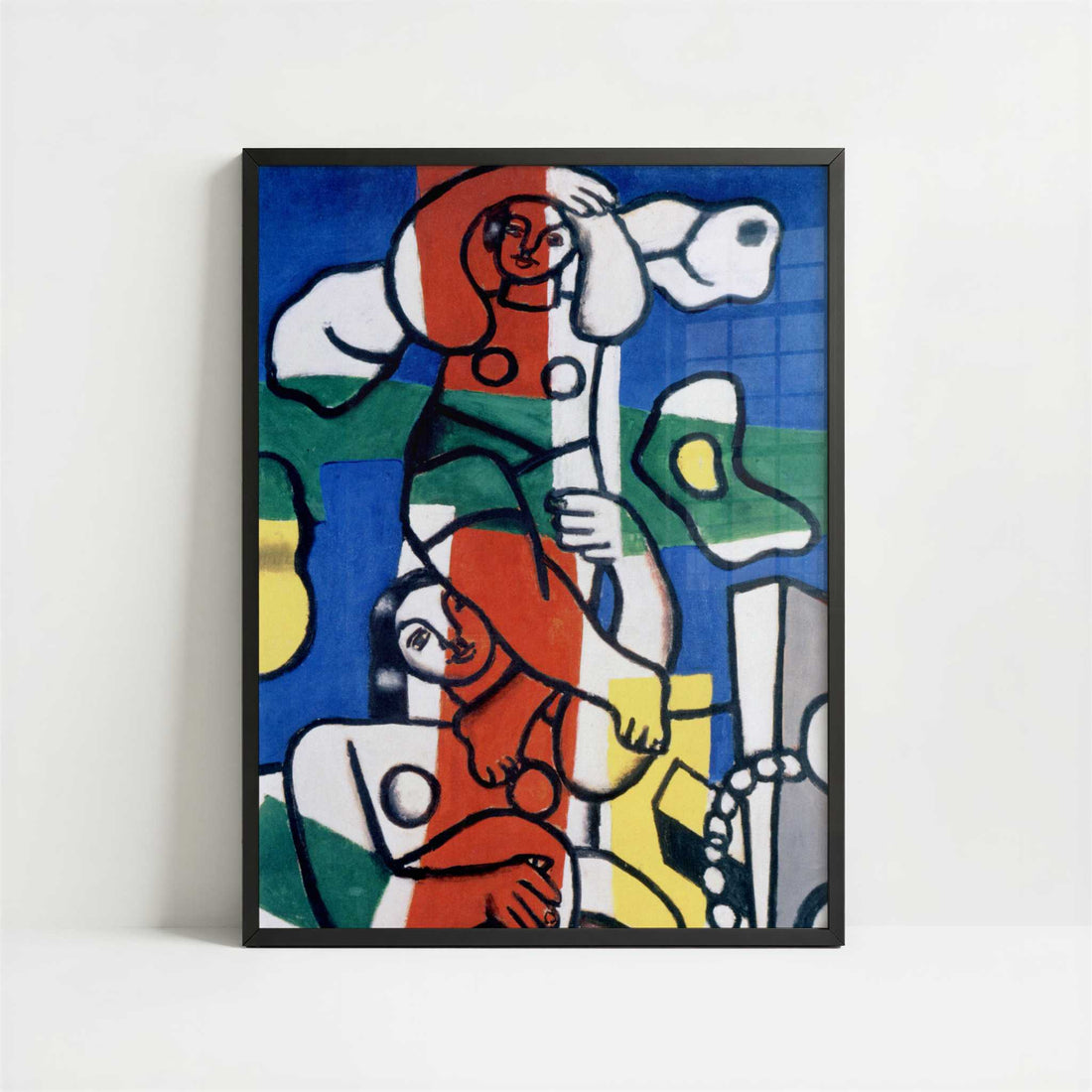 Polychrome Acrobats (1951) by Fernand Léger – Art Print - Art print in black frame