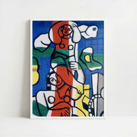 Polychrome Acrobats (1951) by Fernand Léger – Art Print - Art print in white frame