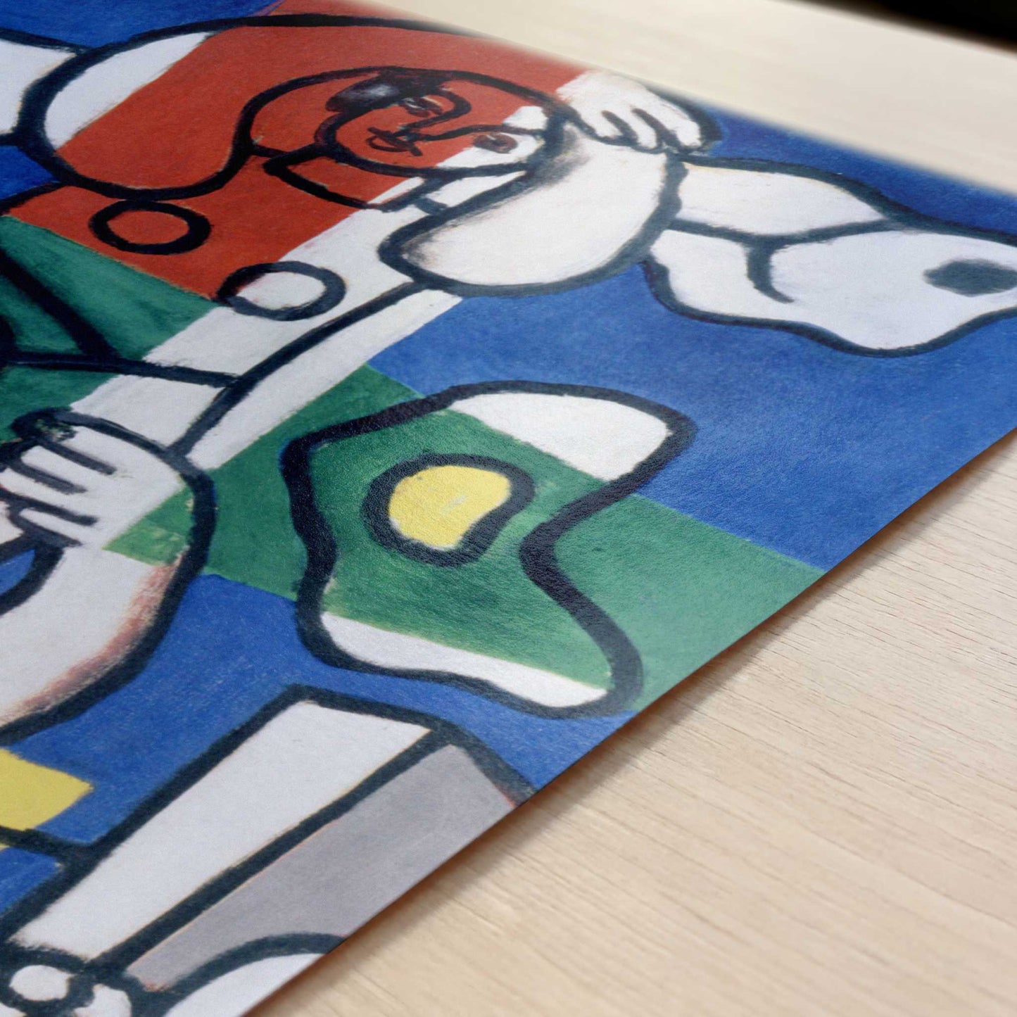 Polychrome Acrobats (1951) by Fernand Léger – Art Print - Close-up detail of the art print