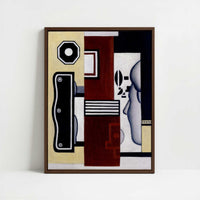 Framed Canvas - Framed canvas in dark wood color frame