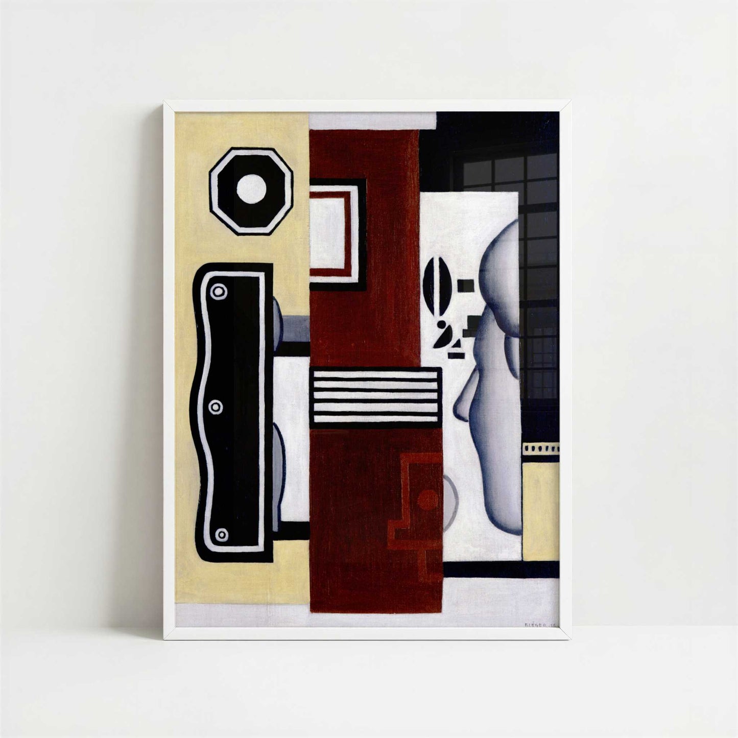 Profile (1926) by Fernand Léger – Art Print - Art print in white frame