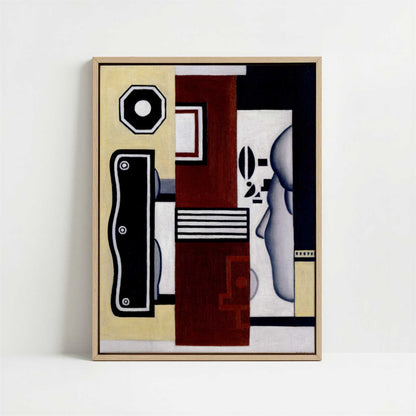 Framed Canvas - Framed canvas in oak color frame