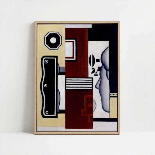 Framed Canvas - Framed canvas in oak color frame