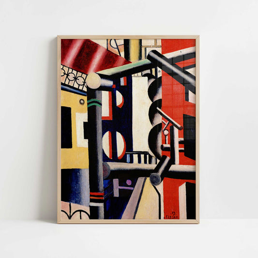 Scaffolding (1919) by Fernand Léger – Art Print - Art print in oak frame