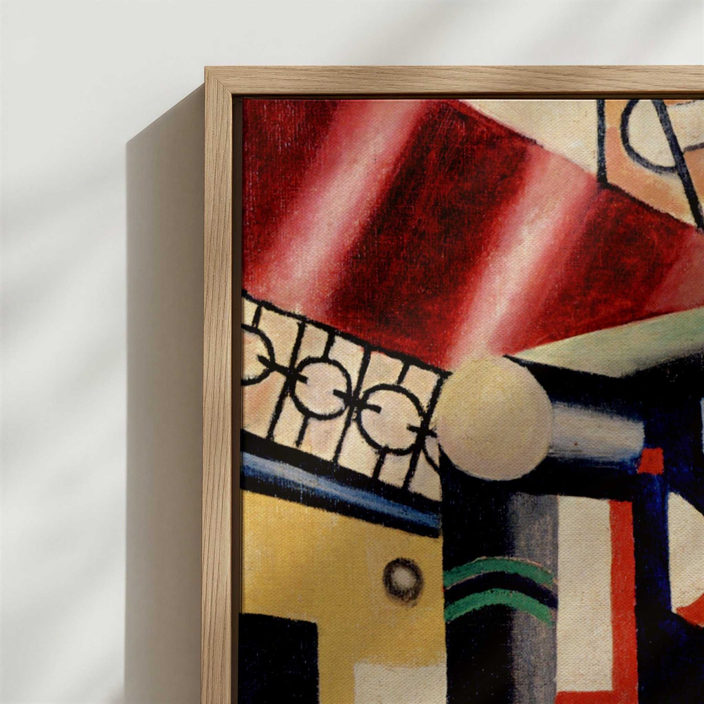 Framed Canvas - Close-up detail and texture of the framed canvas