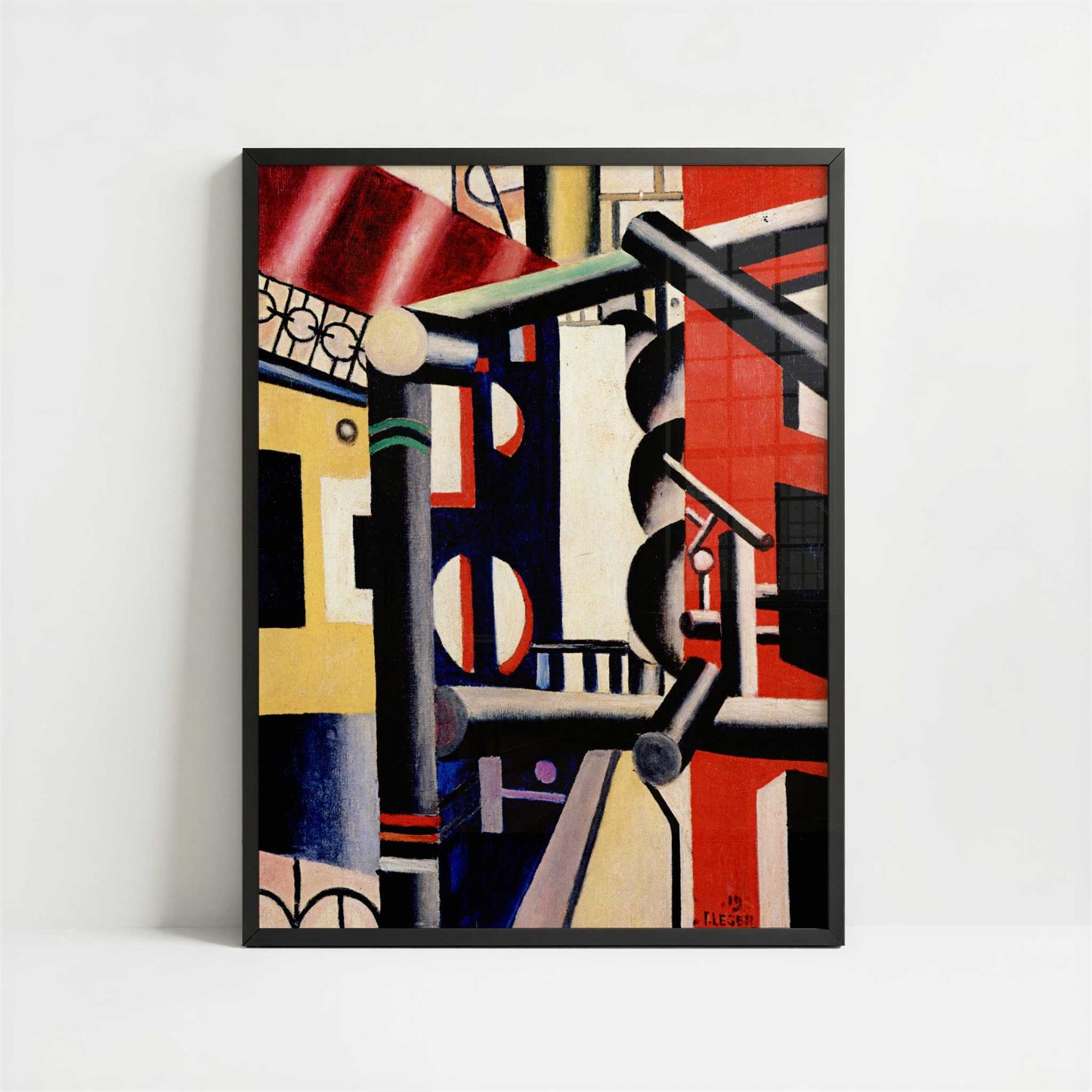 Scaffolding (1919) by Fernand Léger – Art Print - Art print in black frame