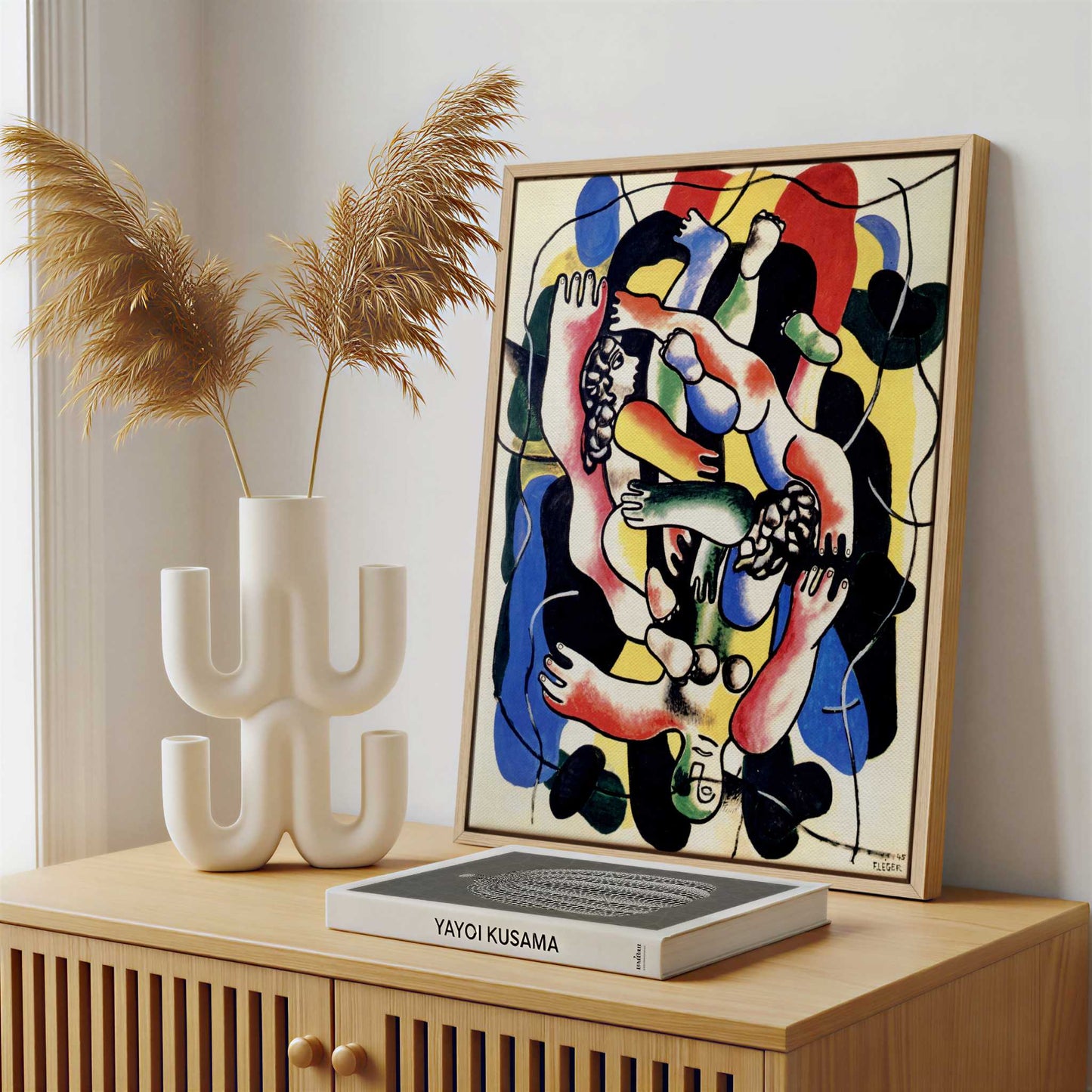 Framed Canvas - Framed canvas in a stylish interior setting