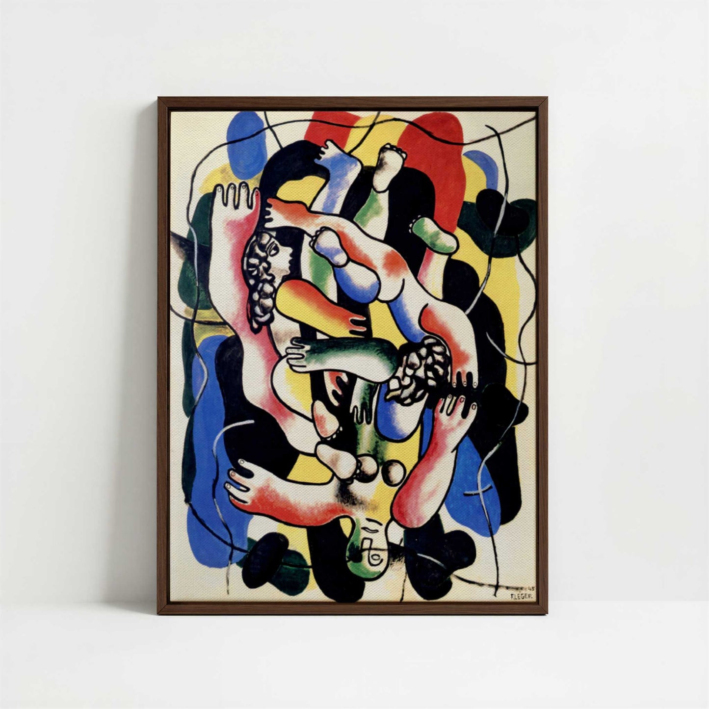 Framed Canvas - Framed canvas in dark wood color frame