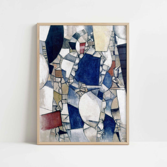 Sketch for the Woman in Blue (1912) by Fernand Léger – Art Print - Art print in oak frame