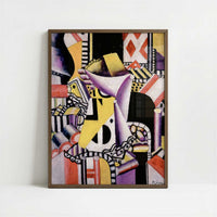 Still Life (1917) by Fernand Léger – Art Print - Art print in dark wood frame