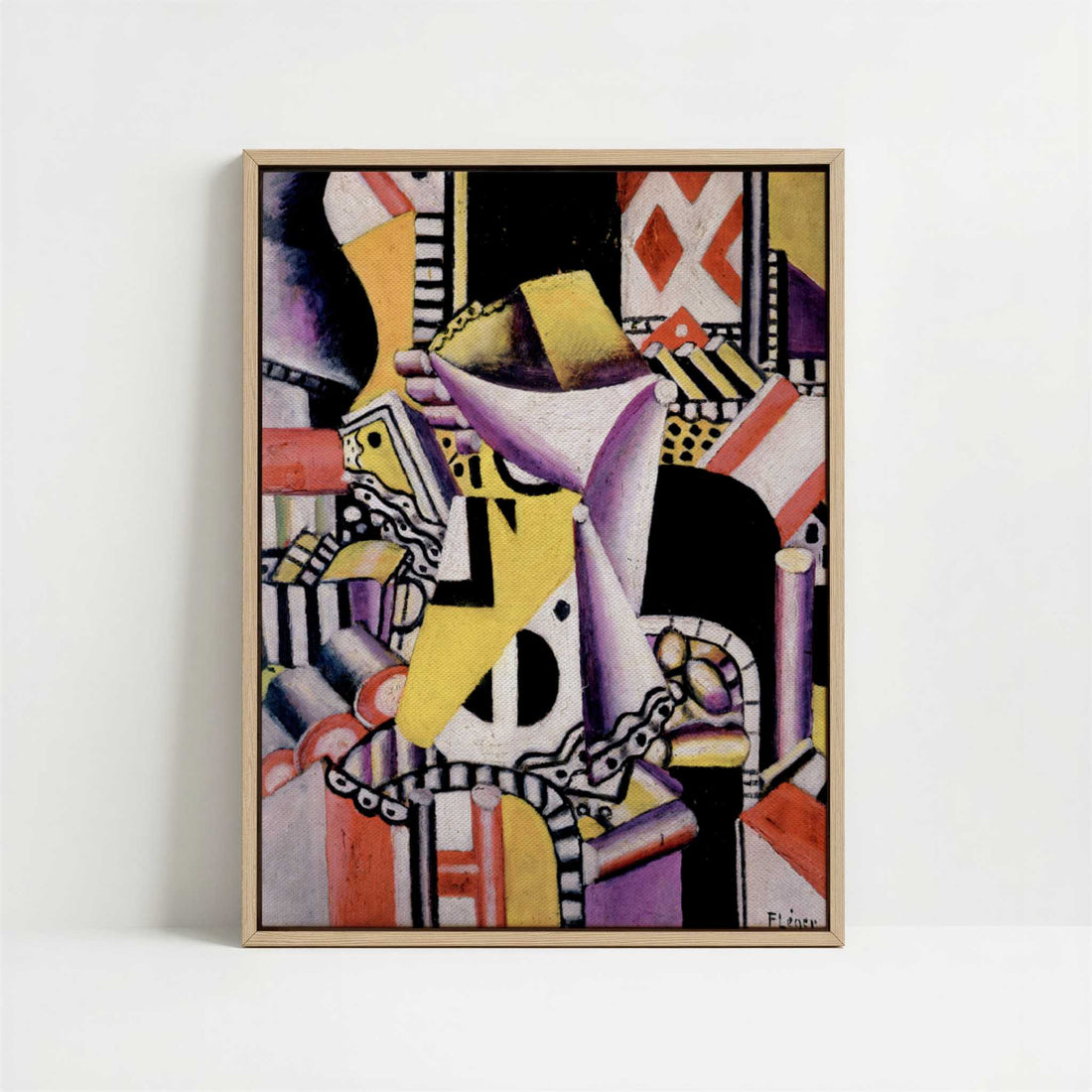 Framed Canvas - Framed canvas in oak color frame