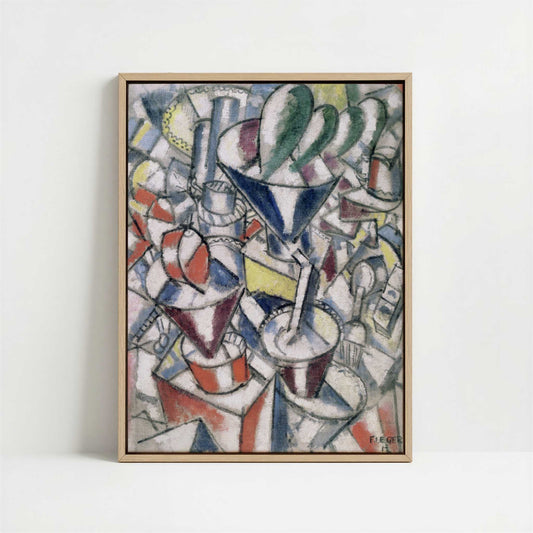 Framed Canvas - Framed canvas in oak color frame