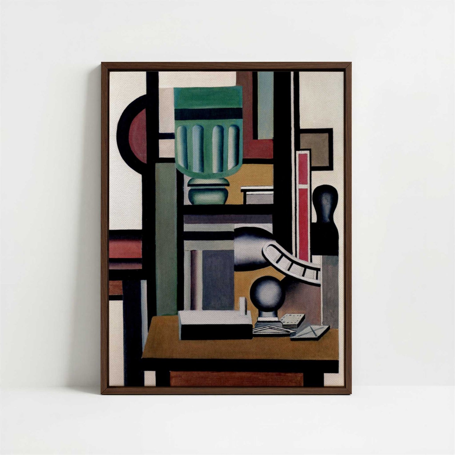 Framed Canvas - Framed canvas in dark wood color frame