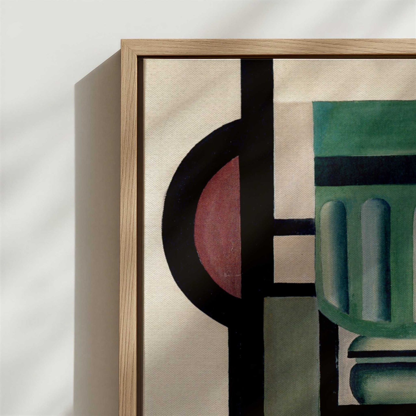 Framed Canvas - Close-up detail and texture of the framed canvas