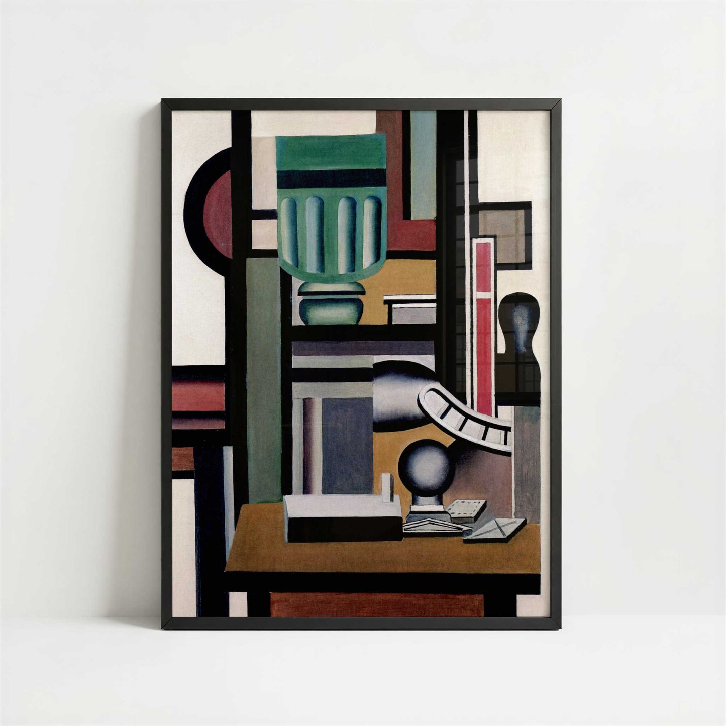 Still Life (1924) by Fernand Léger – Art Print - Art print in black frame