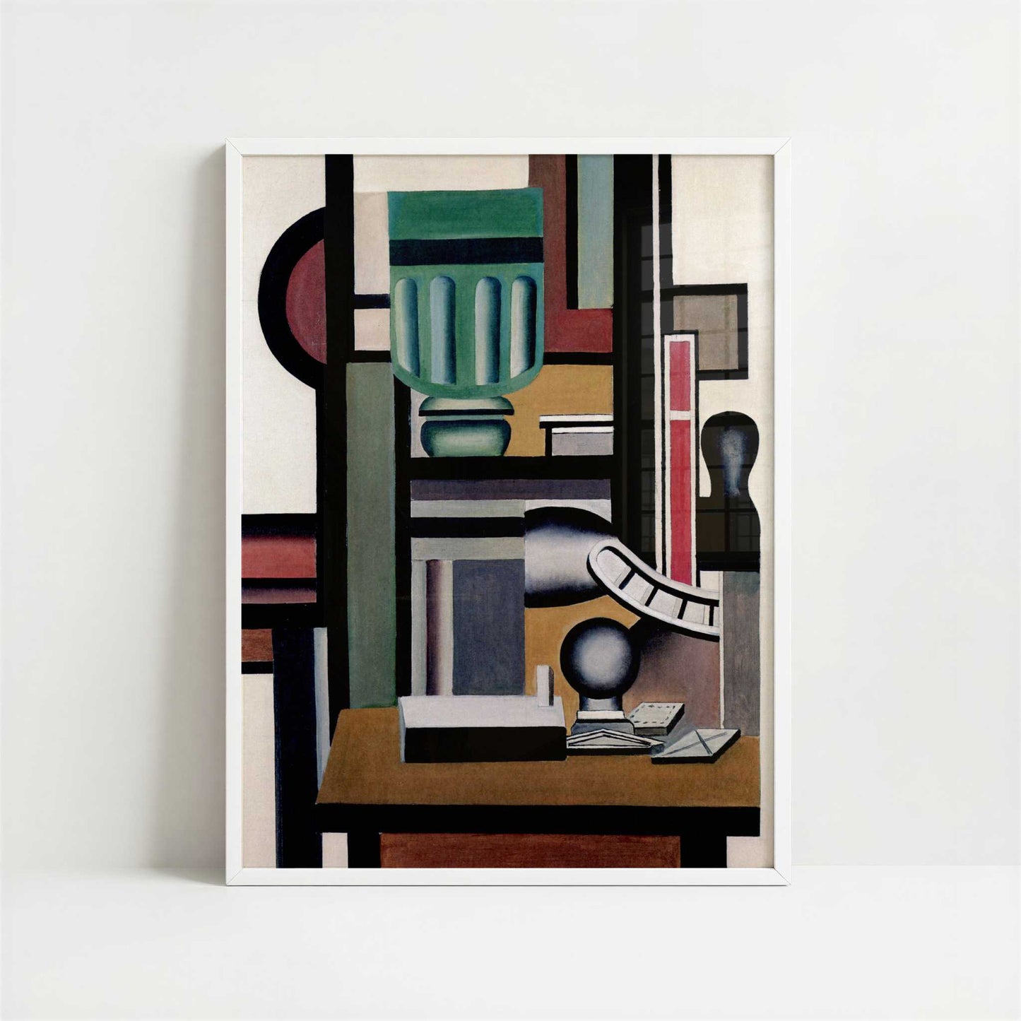 Still Life (1924) by Fernand Léger – Art Print - Art print in white frame