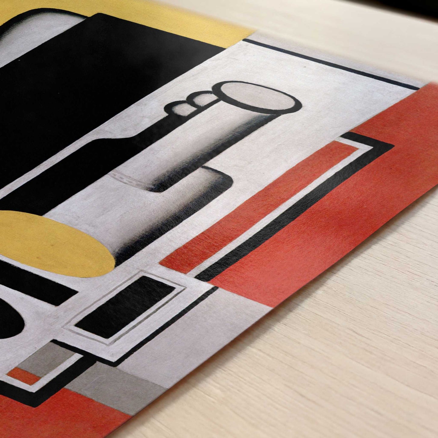 Still Life with Bottle (1927) by Fernand Léger – Art Print - Close-up detail of the art print