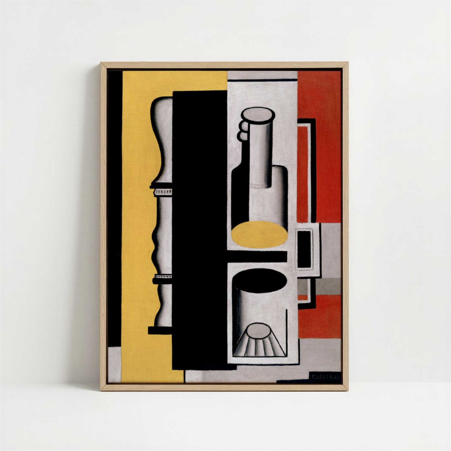 Framed Canvas - Framed canvas in oak color frame