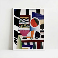 Still Life with Fruit Bowl (1923) by Fernand Léger – Art Print - Art print in white frame