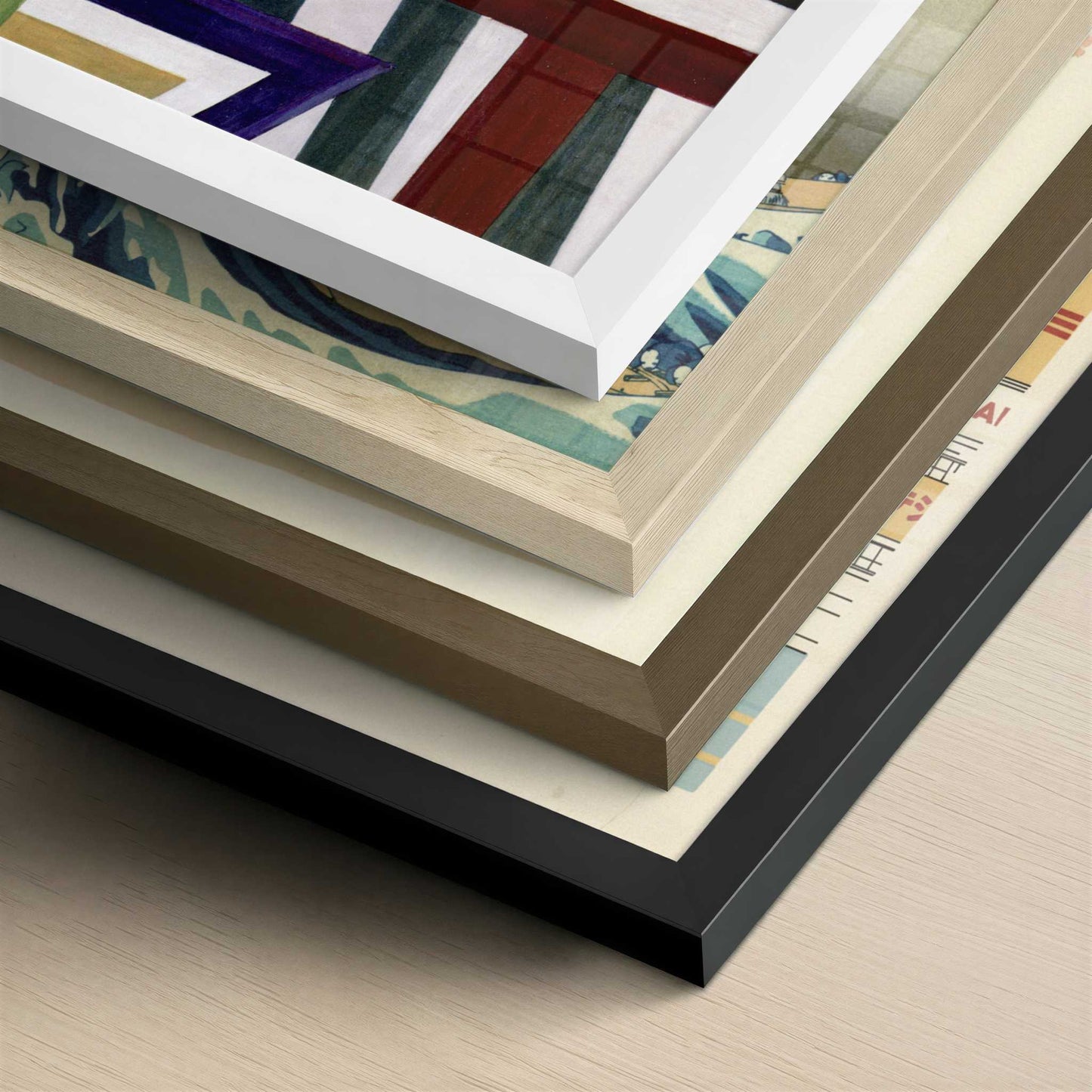 Still Life with Fruit Bowl (1923) by Fernand Léger – Art Print - Close-up detail of the different frames