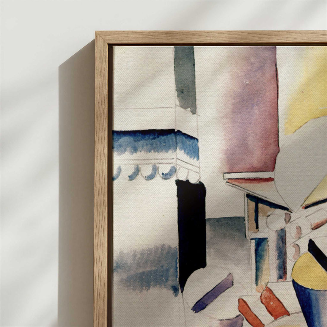 Framed Canvas - Close-up detail and texture of the framed canvas