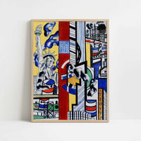 Study for a Cinematic Mural (1938-9) by Fernand Léger – Art Print - Art print in oak frame